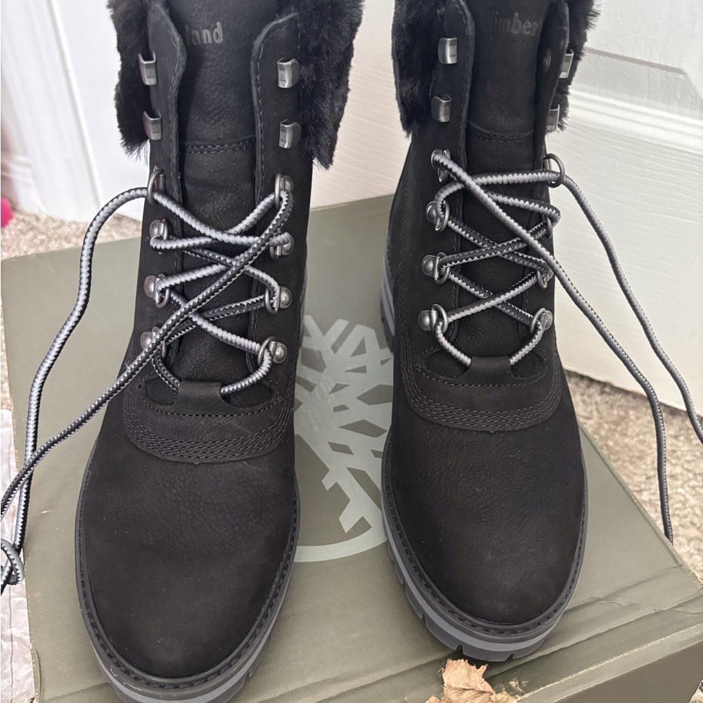 Timberland Black Winter Boots for cold, rain, or snow!